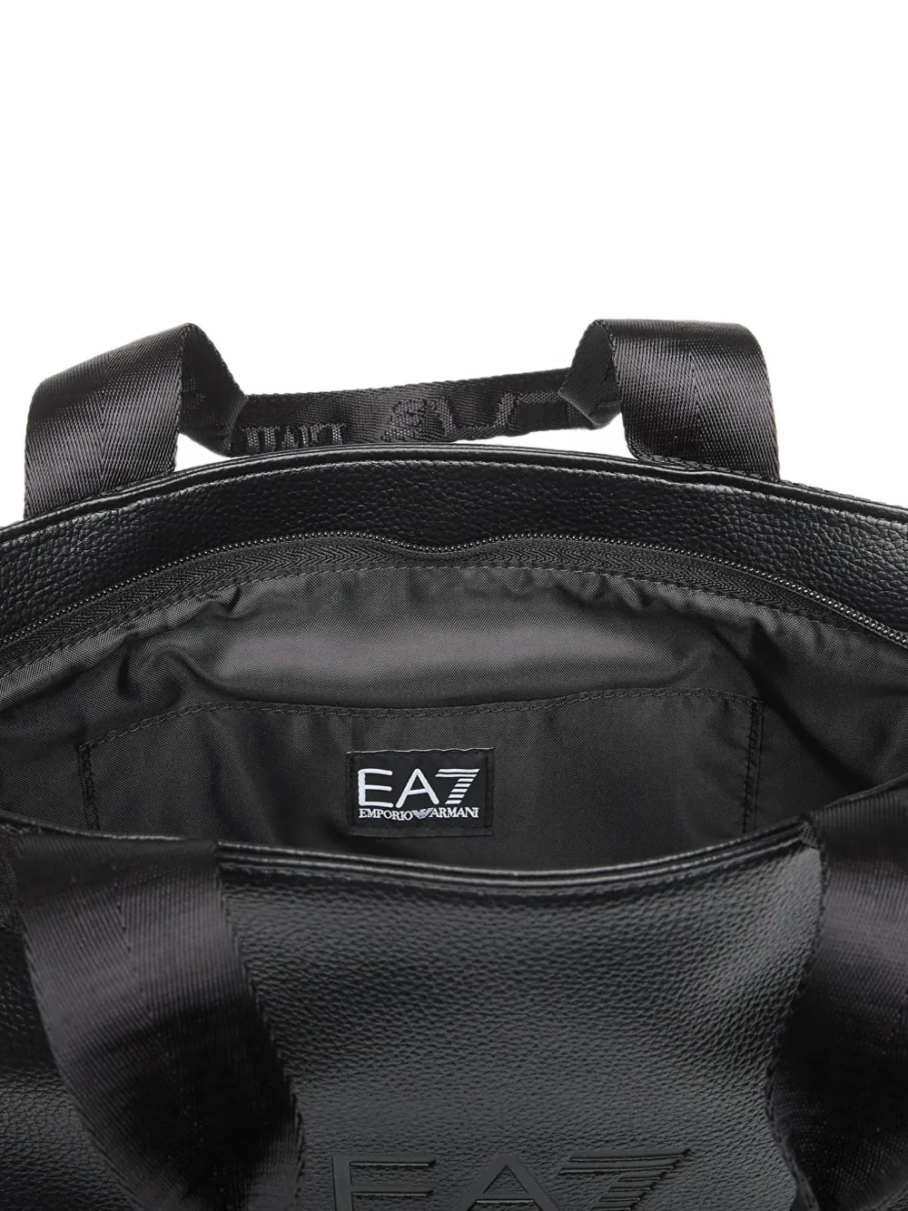 Ea7 Emporio Armani Shopper met logo-reliëf Zwart
