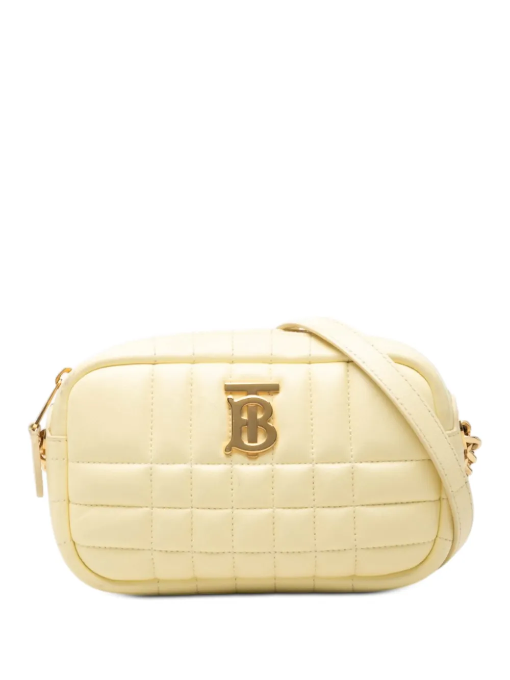 Burberry Pre-Owned 2018-2023 Mini Quilted Lambskin Lola Camera Bag crossbody bag - Giallo