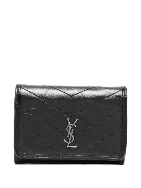 Saint Laurent portefeuille matelassé Cassandre à matelassage à chevrons (années 2010)