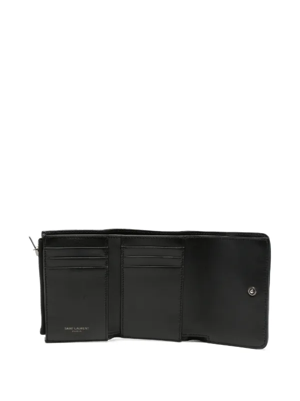 SAINT LAURENT カサンドラ キルティング 長財布 ブラック Saint Laurent カサンドラシェブロンキルティング財布 | ブラック