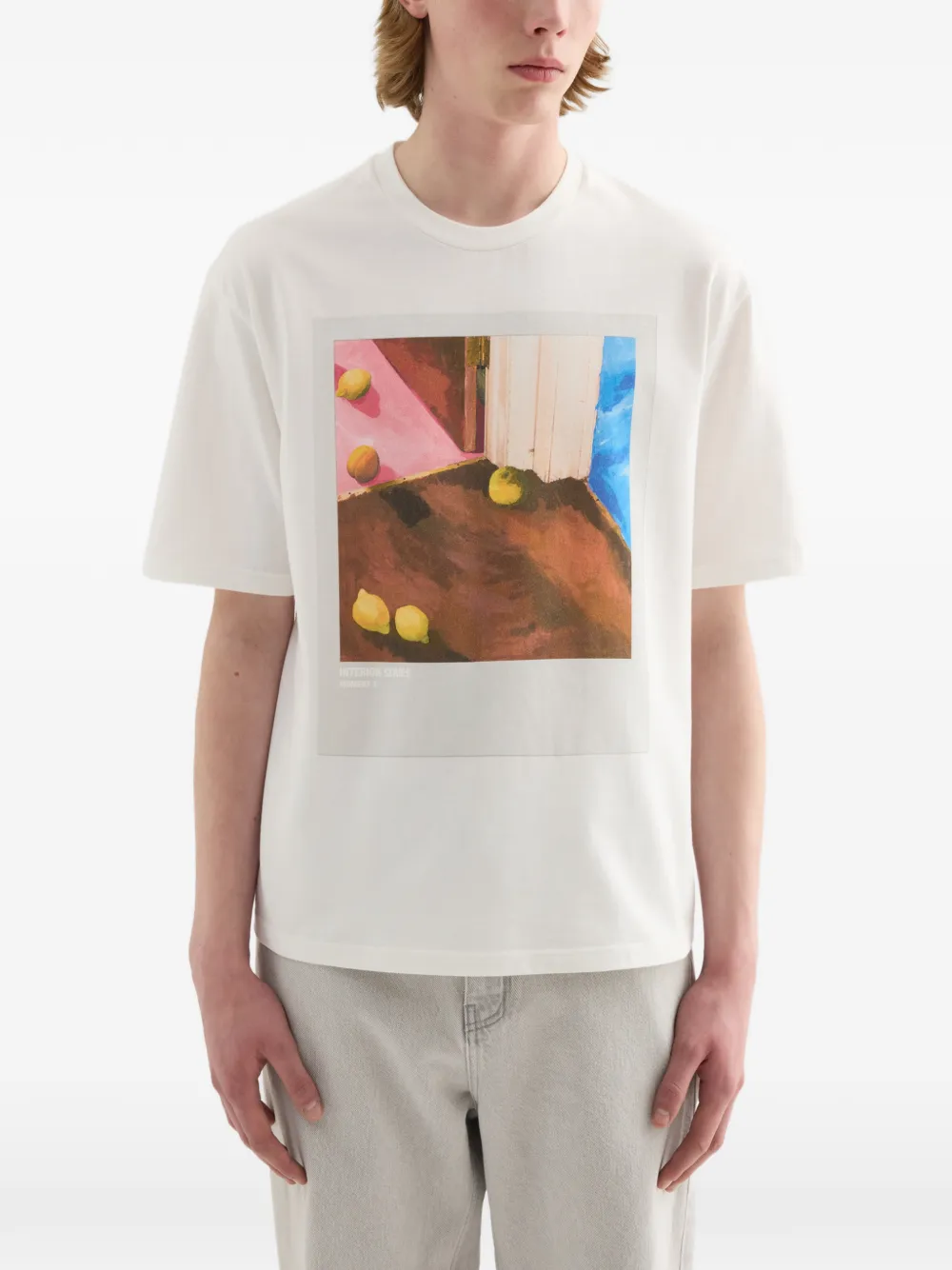 Jil Sander Katoenen T-shirt met ronde hals Wit