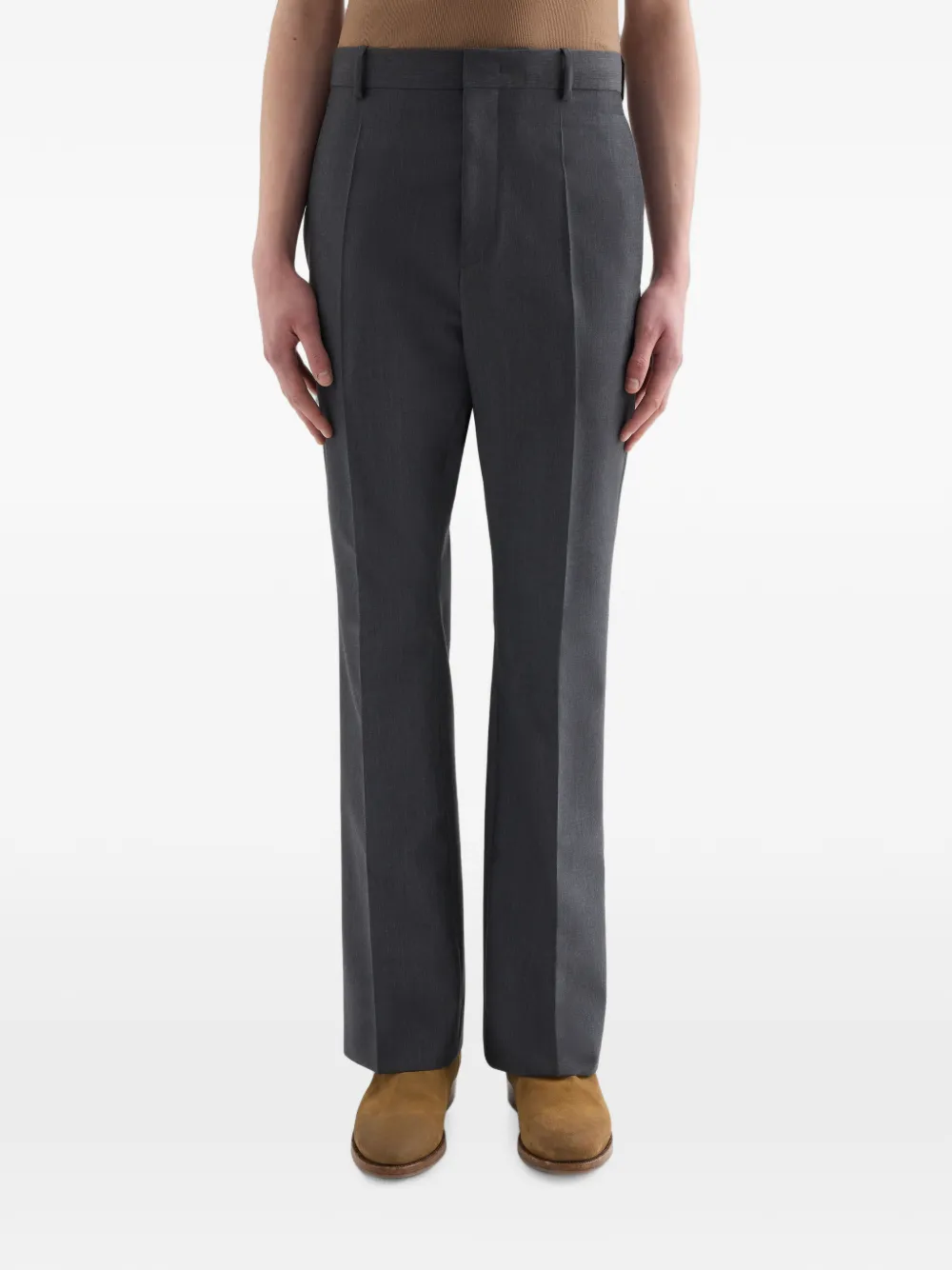 Jil Sander Fil-à-fil wollen broek Grijs