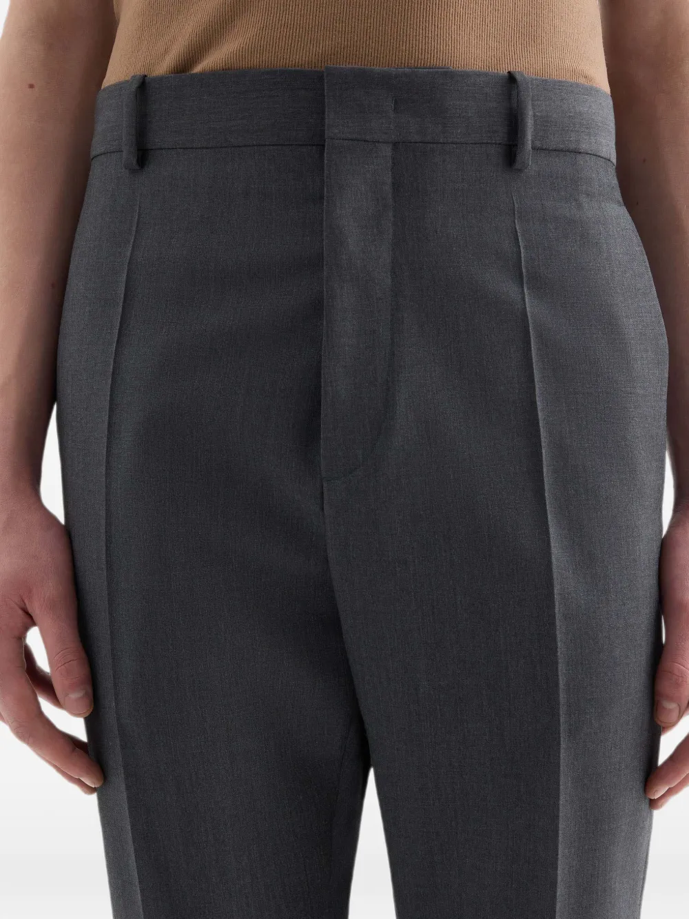 Jil Sander Fil-à-fil wollen broek Grijs