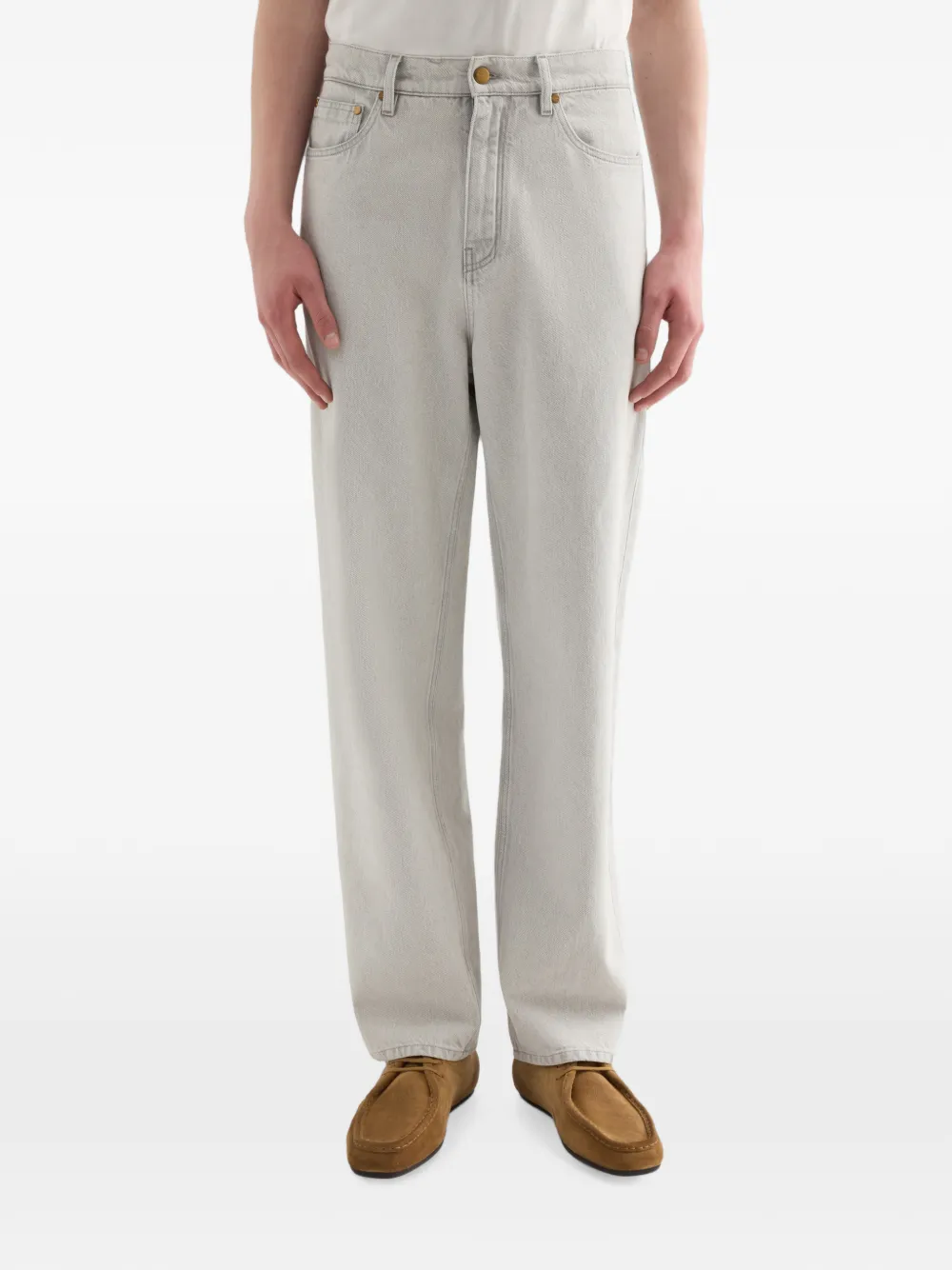 Jil Sander Ruimvallende denim broek Grijs