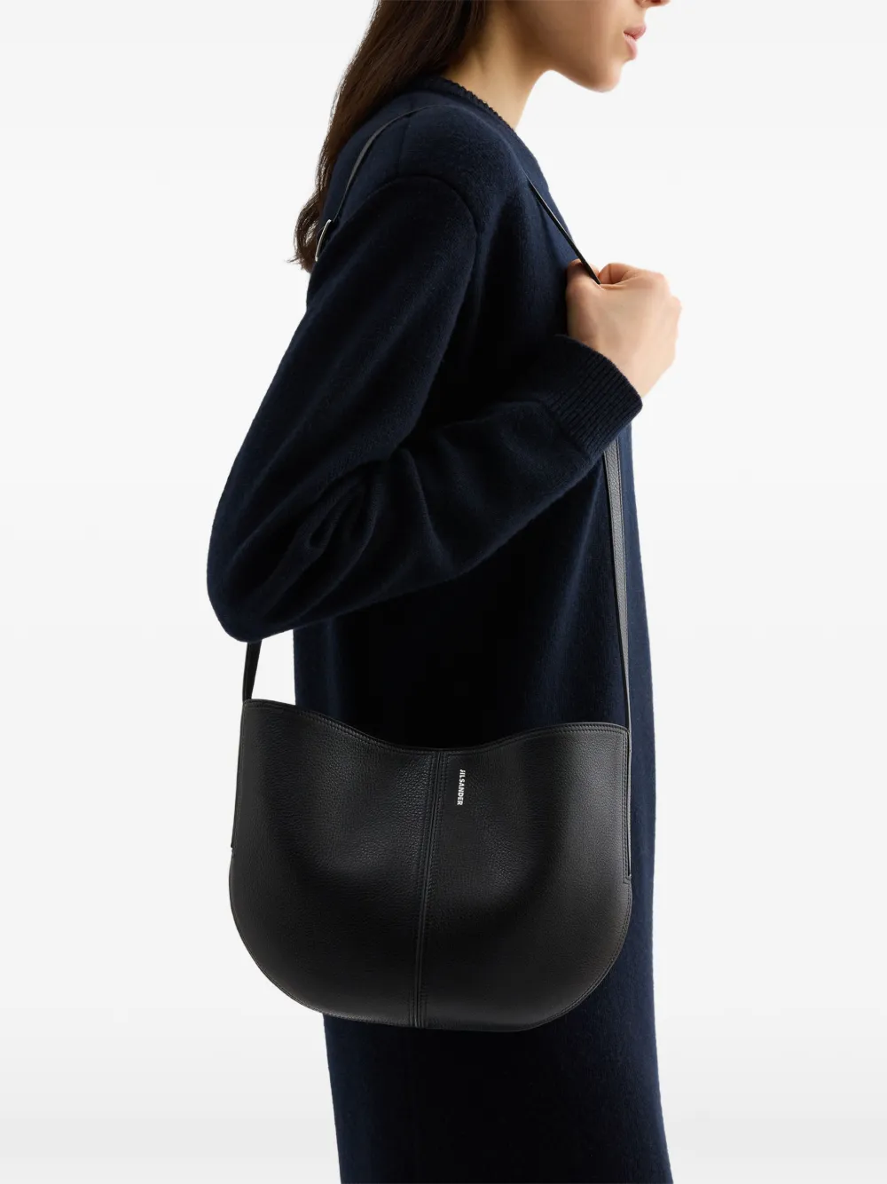 Jil Sander Medium Foro crossbodytas Zwart
