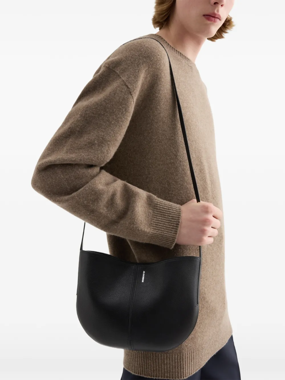 Jil Sander Medium Foro crossbodytas Zwart
