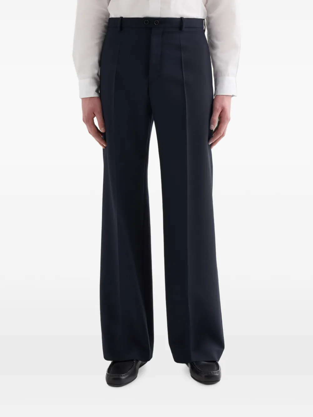 Jil Sander Wollen canvas broek Blauw