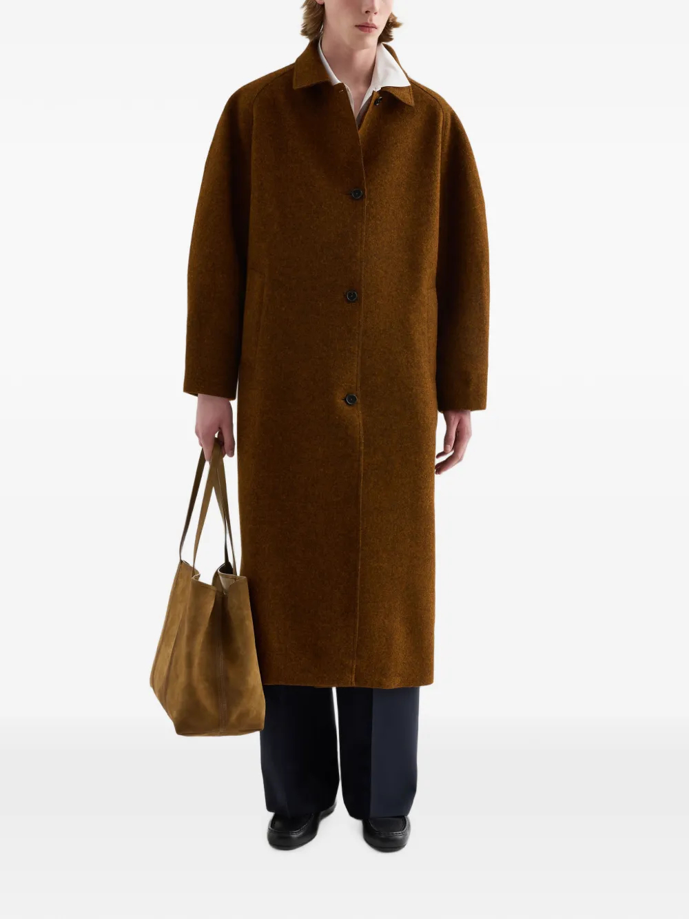 Jil Sander Wollen canvas broek Blauw