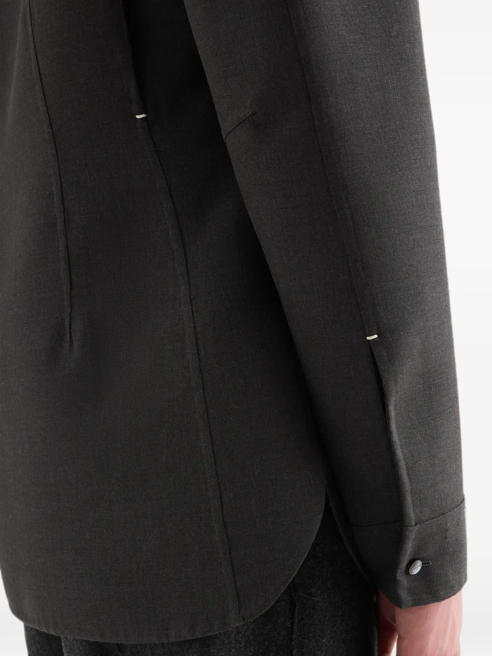 Jil Sander Wollen twill overhemd Grijs