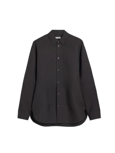 Jil Sander camisa de sarga y lana