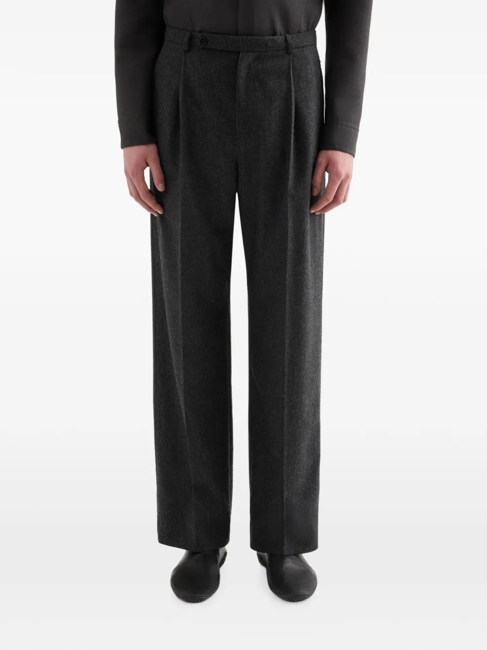 Jil Sander Lichtgewicht wollen flanellen broek Grijs