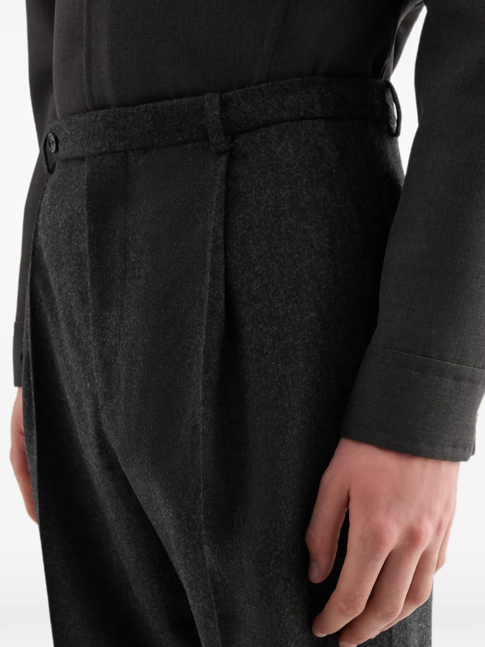 Jil Sander Lichtgewicht wollen flanellen broek Grijs