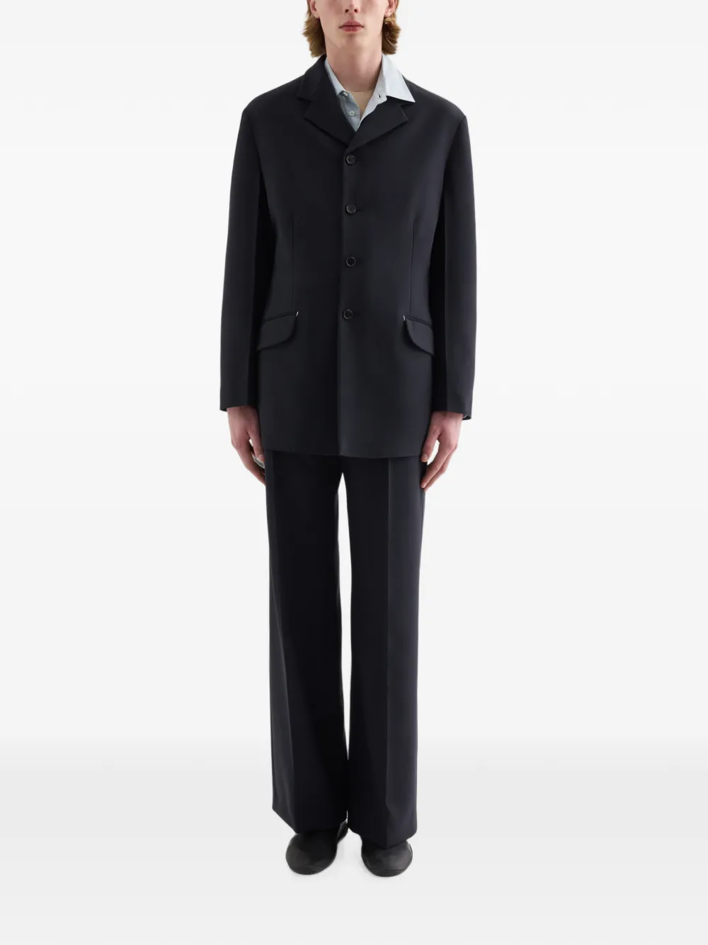 Jil Sander Technische crêpe broek Zwart