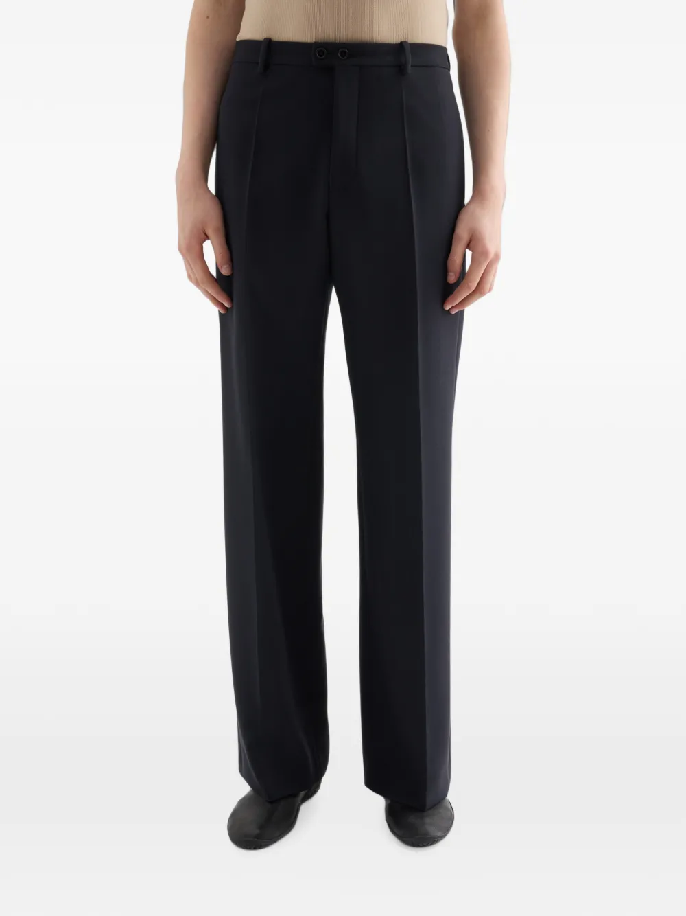 Jil Sander Technische crêpe broek Zwart
