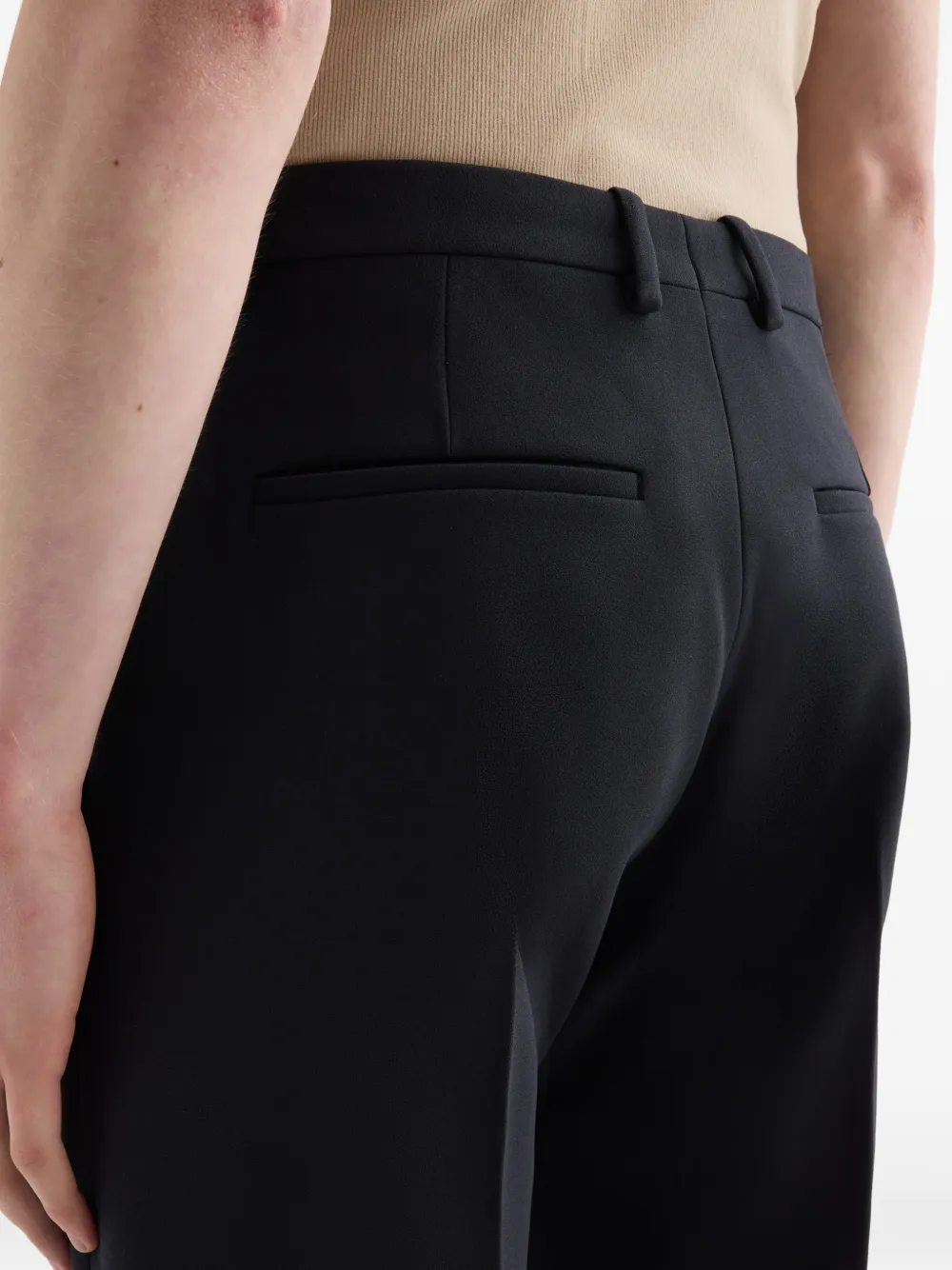 Jil Sander Technische crêpe broek Zwart