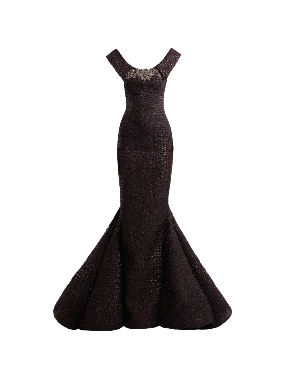 Gemy Maalouf embellished textured dress - Schwarz