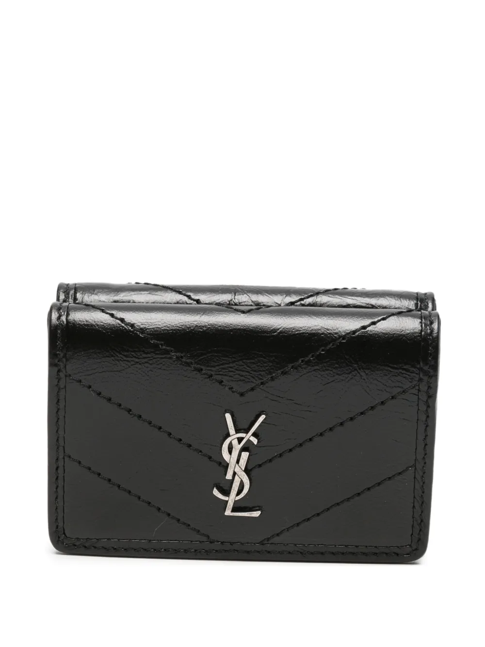 Saint Laurent quilted leather wallet - Schwarz