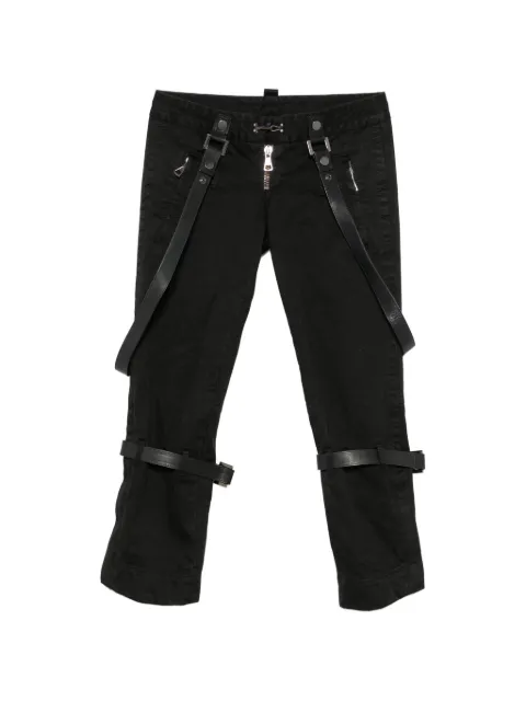 DSQUARED2 2000s strap-detail trousers