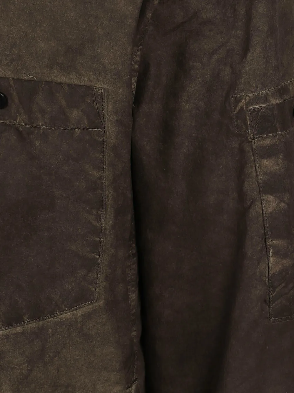 C.P. Company Flatt Lens gewatteerd nylon shirtjack met rits Bruin