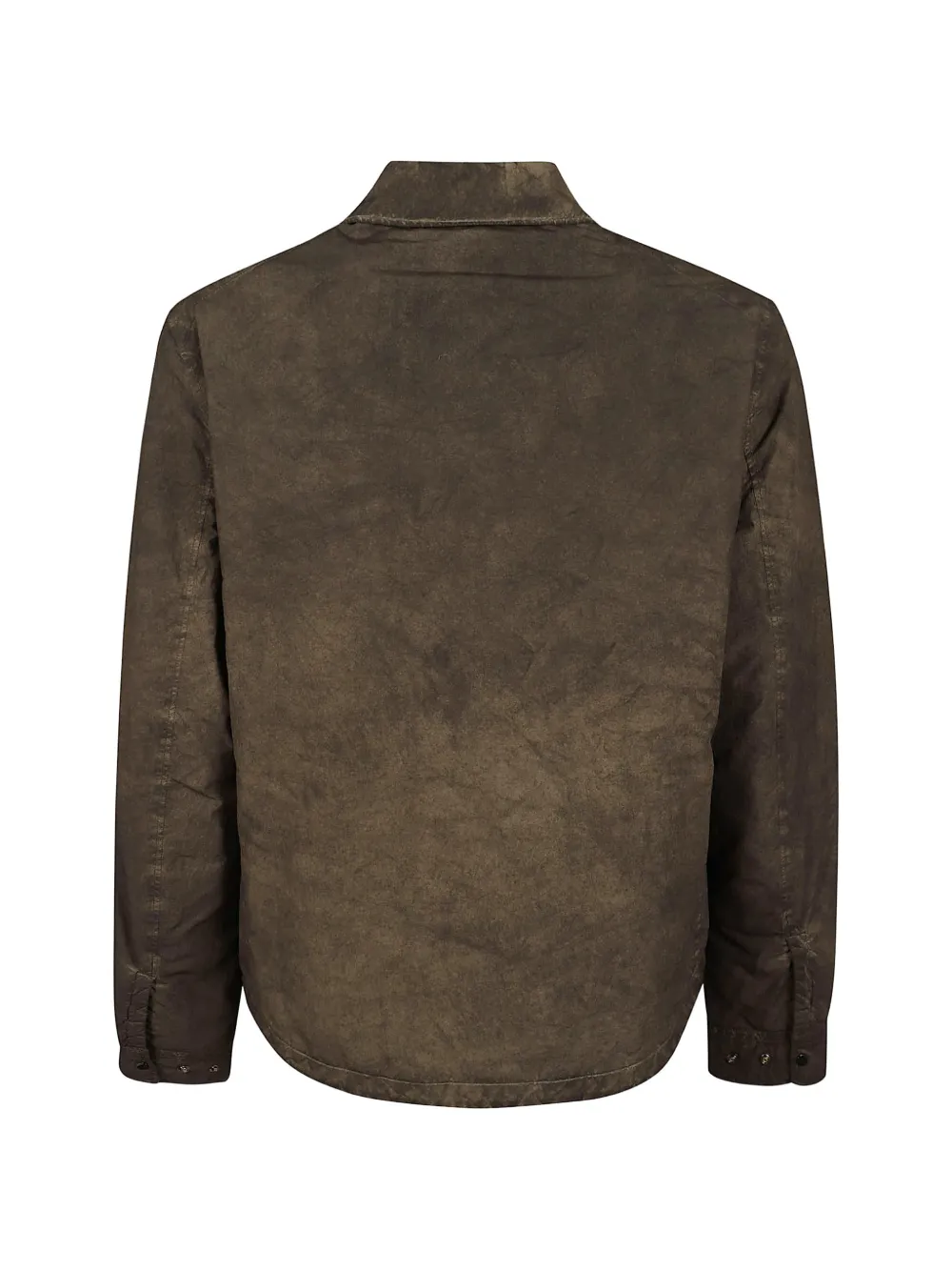 C.P. Company Flatt Lens gewatteerd nylon shirtjack met rits Bruin