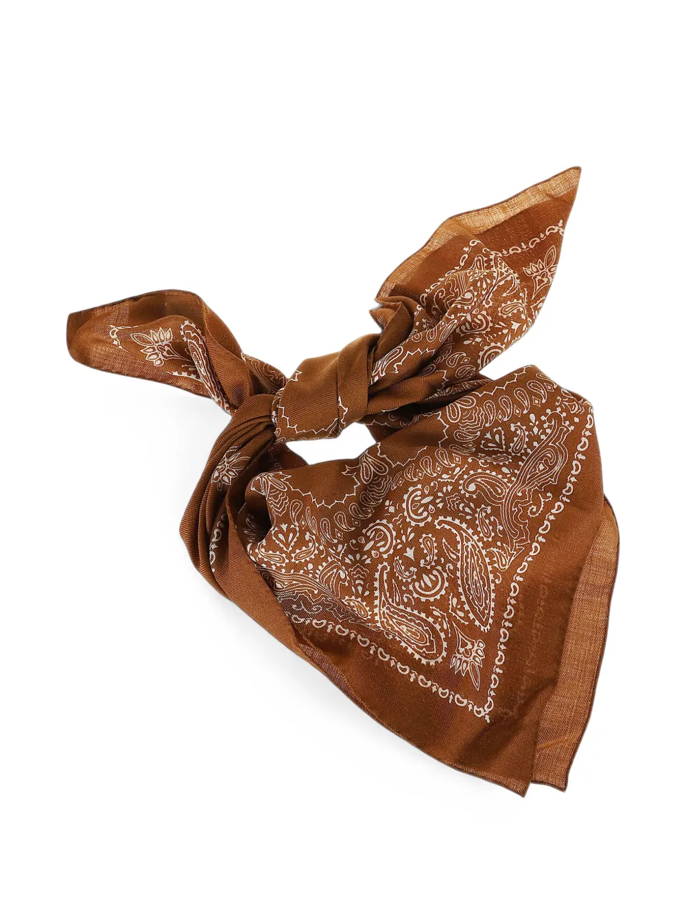 Destin Judy paisley-print wool scarf - Braun