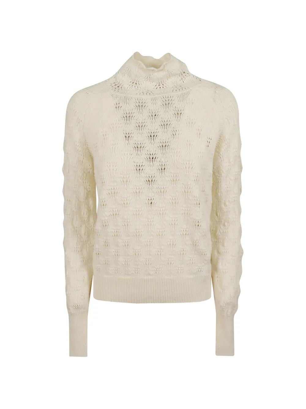 Ermanno Scervino pointelle-knit high-neck sweater - Nude
