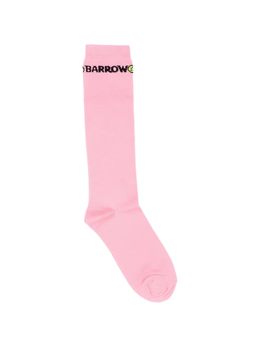 Barrow kids Calzini a coste con logo a intarsio - Rosa