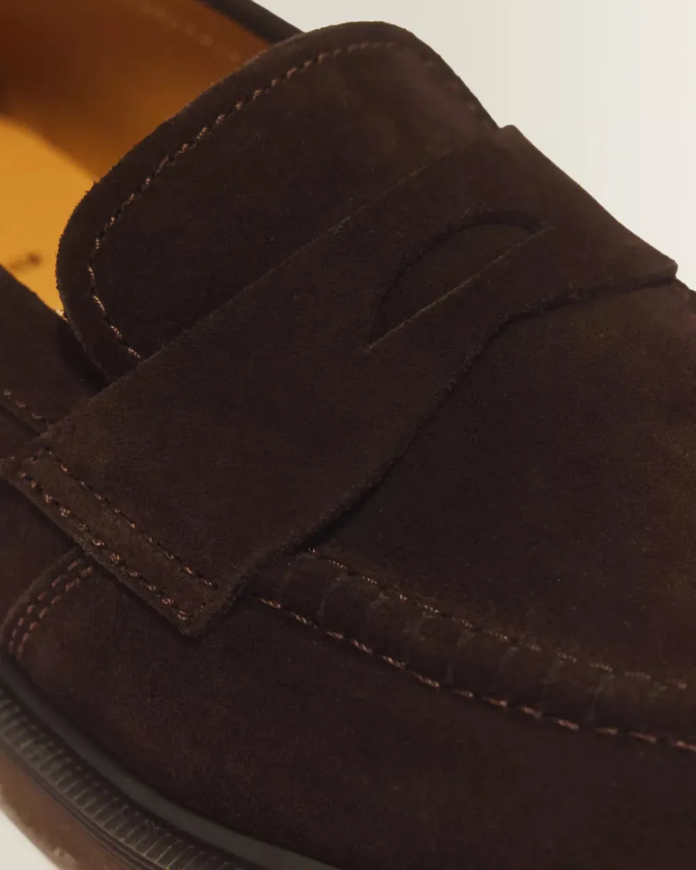 Dr Martens Delapre suede penny loafers Bruin