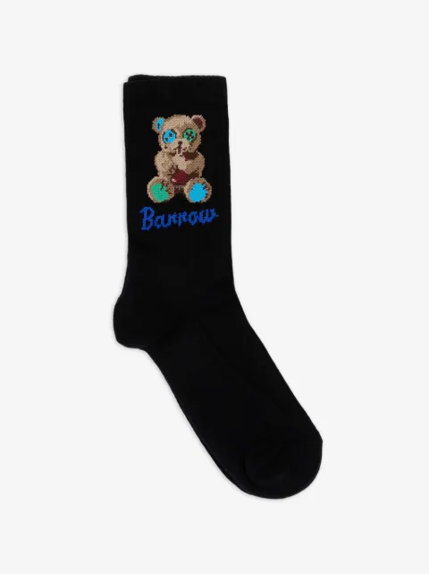 Barrow kids calcetines tejidos de canalé con motivo de oso