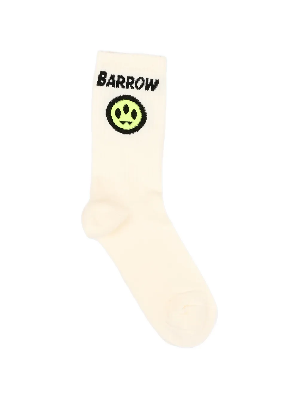 Barrow kids Smiley logo-intarsia socks Beige
