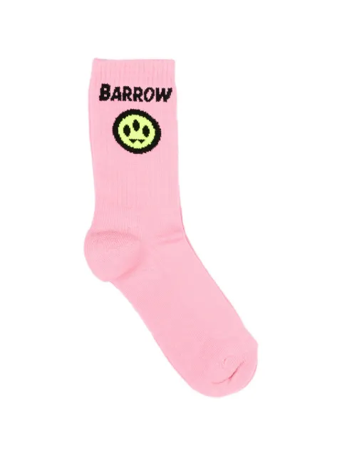 Barrow kids chaussettes côtelées à logo imprimé