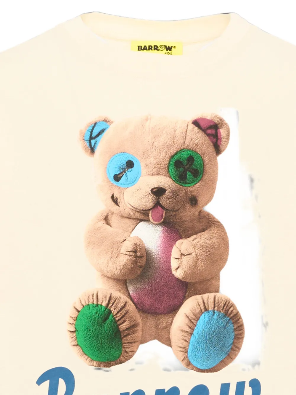 Barrow kids T-shirt met lange mouwen en teddybeer-print Beige