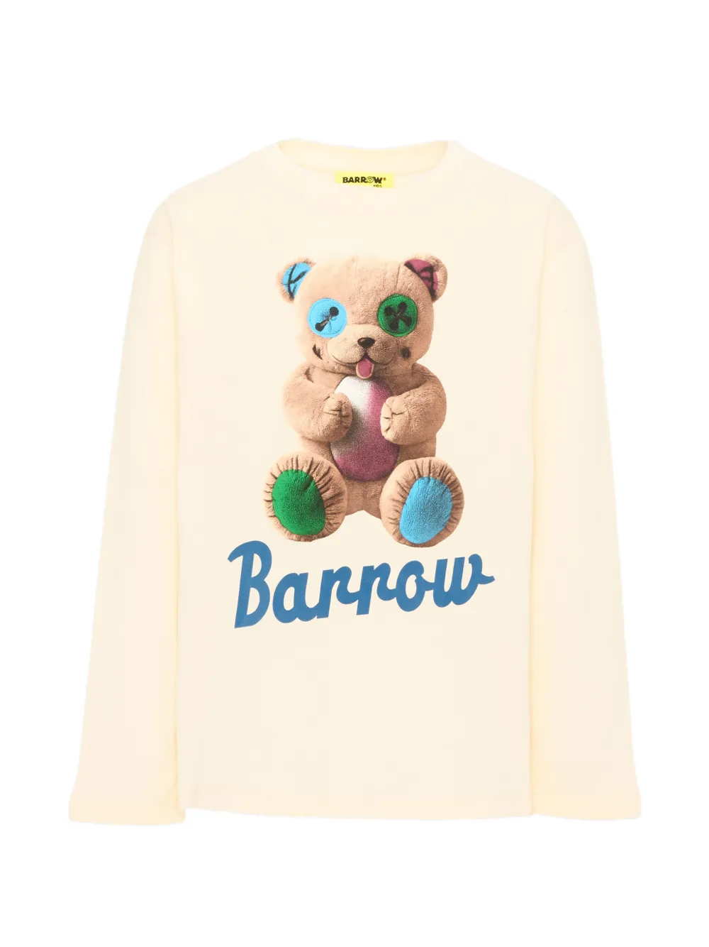 Barrow kids teddy-bear print long-sleeve T-shirt - Toni neutri