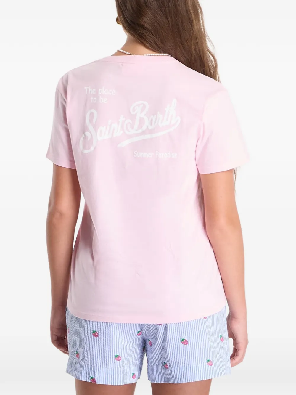 MC2 Saint Barth T-shirt met logoprint Roze