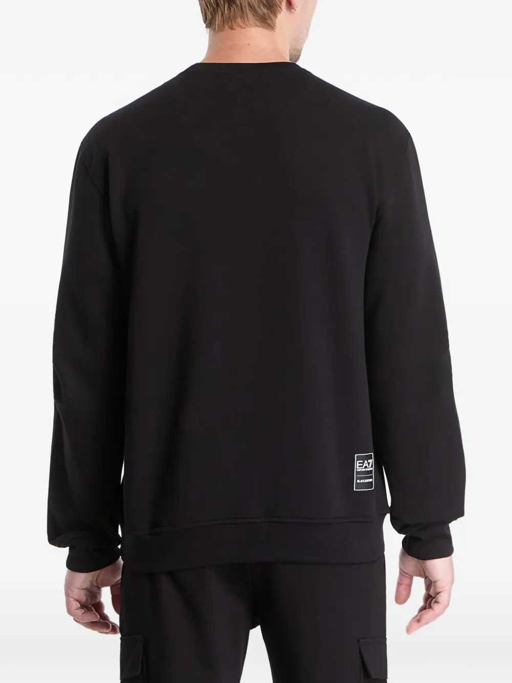 Ea7 Emporio Armani logo-patch long-sleeve sweater Zwart