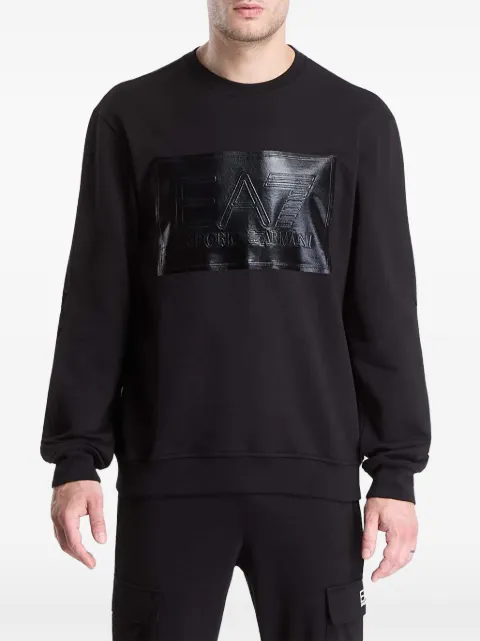 Ea7 Emporio Armani logo-patch long-sleeve sweater
