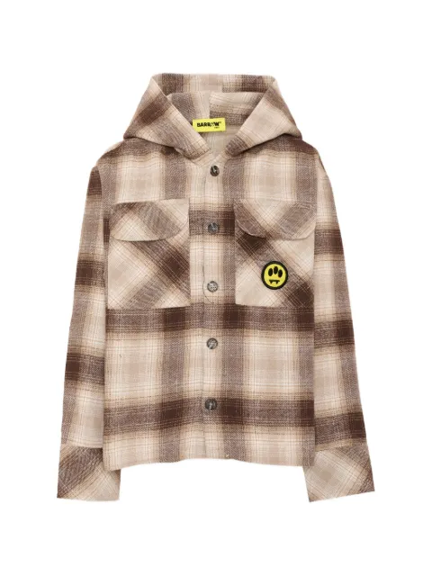 Barrow kids check hooded shirt