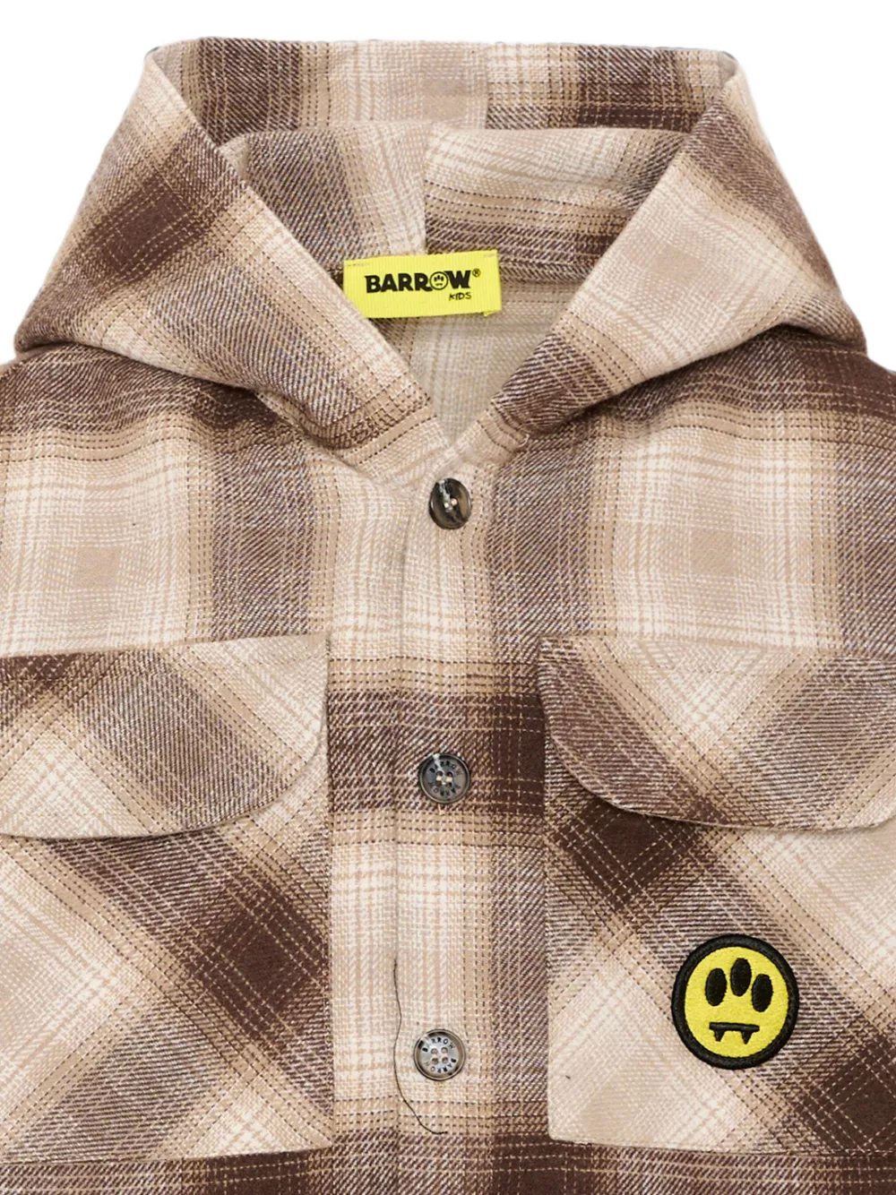 Barrow kids Geruit shirt met capuchon Bruin
