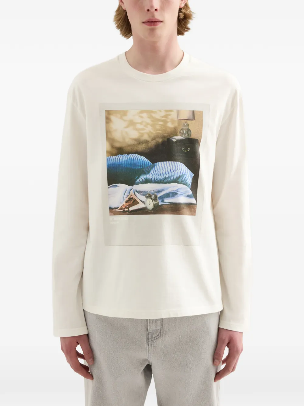 Jil Sander Katoenen T-shirt met ronde hals Beige