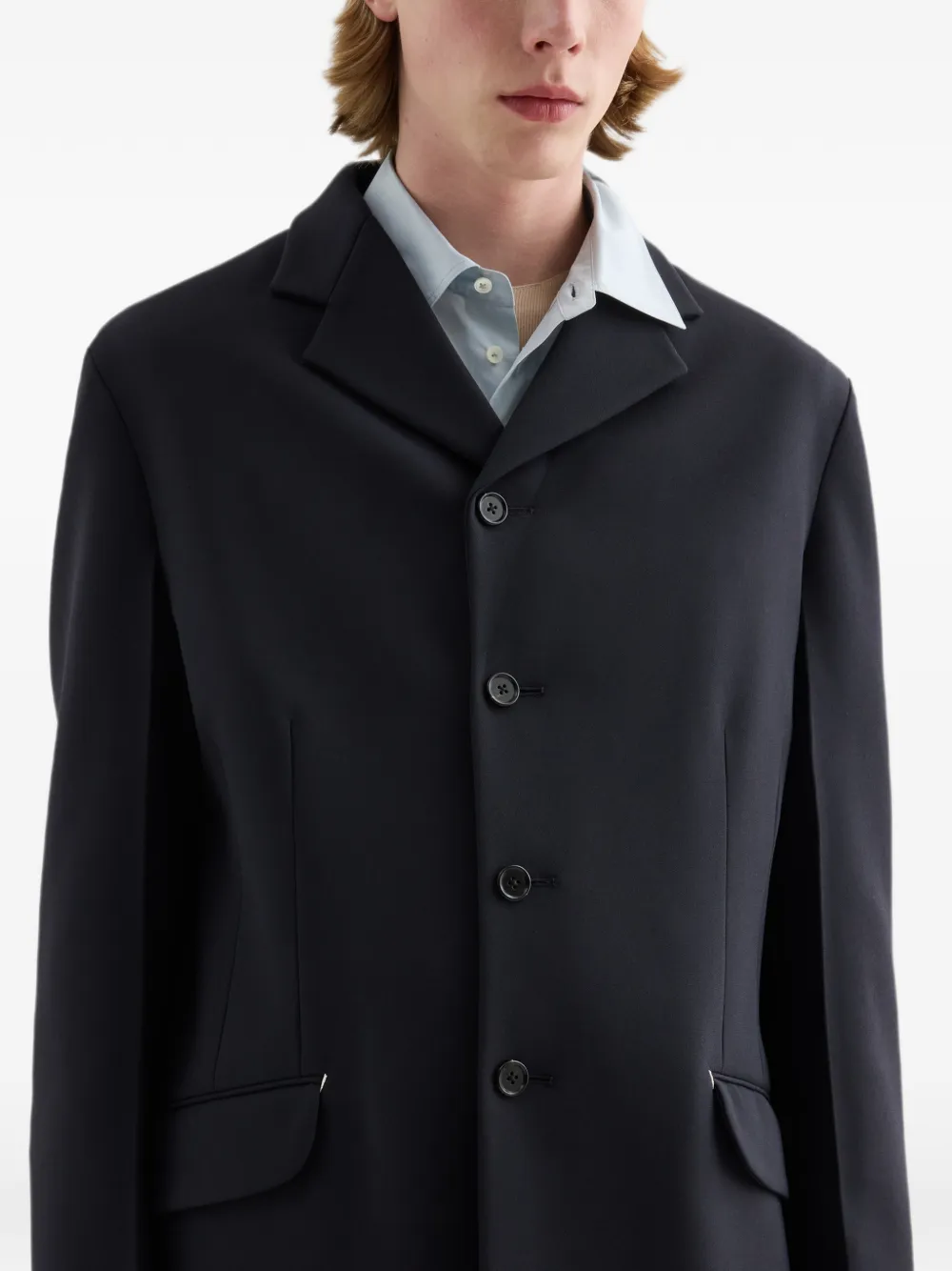 Jil Sander Gedeconstrueerd technisch crêpe jack Zwart