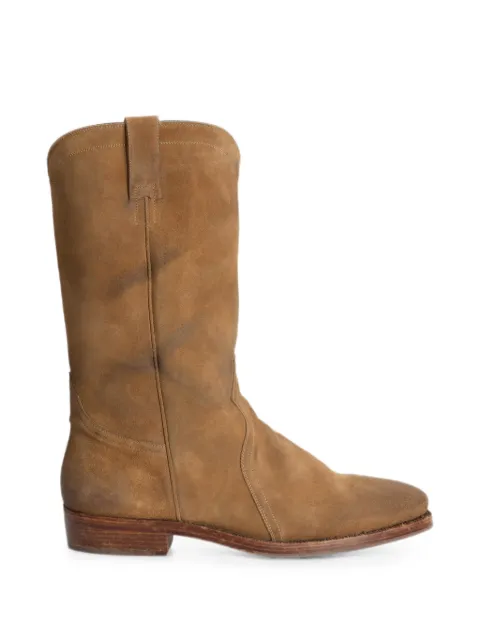 Jil Sander aged-effect round-toe boots
