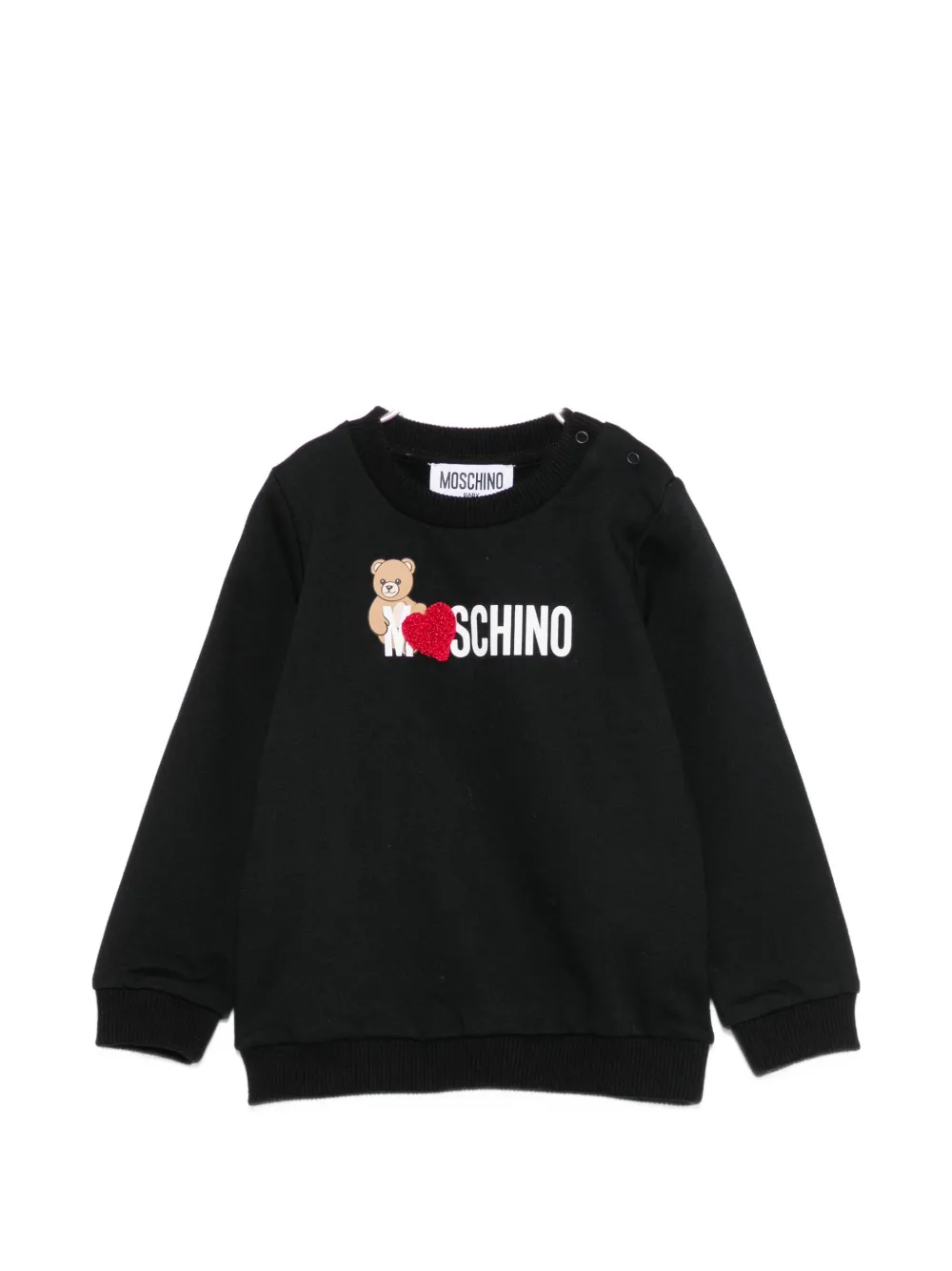 Moschino Kids logo-print sweatshirt - Nero