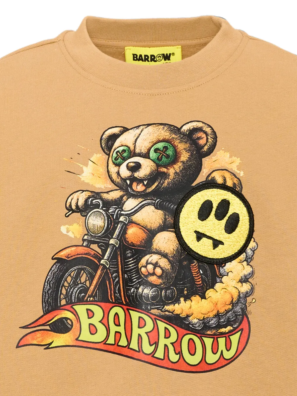 Barrow kids Trui met opgestikt detail en grafische print Beige