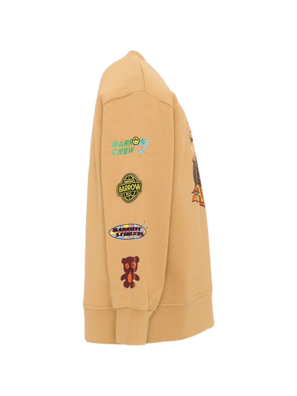 Barrow kids Trui met opgestikt detail en grafische print Beige