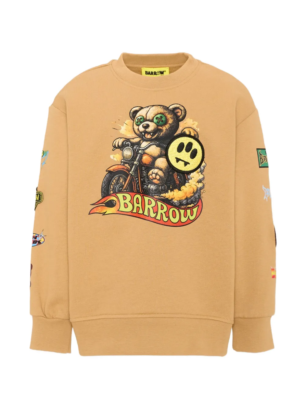Barrow kids graphic-print patch-detail sweater - Toni neutri