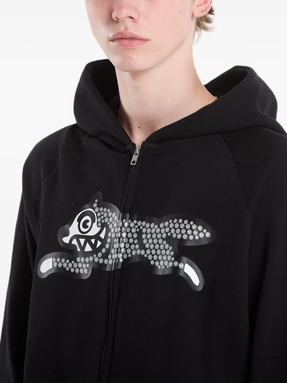 Billionaire Boys Club Ice Cream Running Dog hoodie met stras Zwart