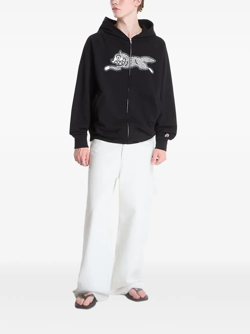 Billionaire Boys Club Ice Cream Running Dog hoodie met stras Zwart