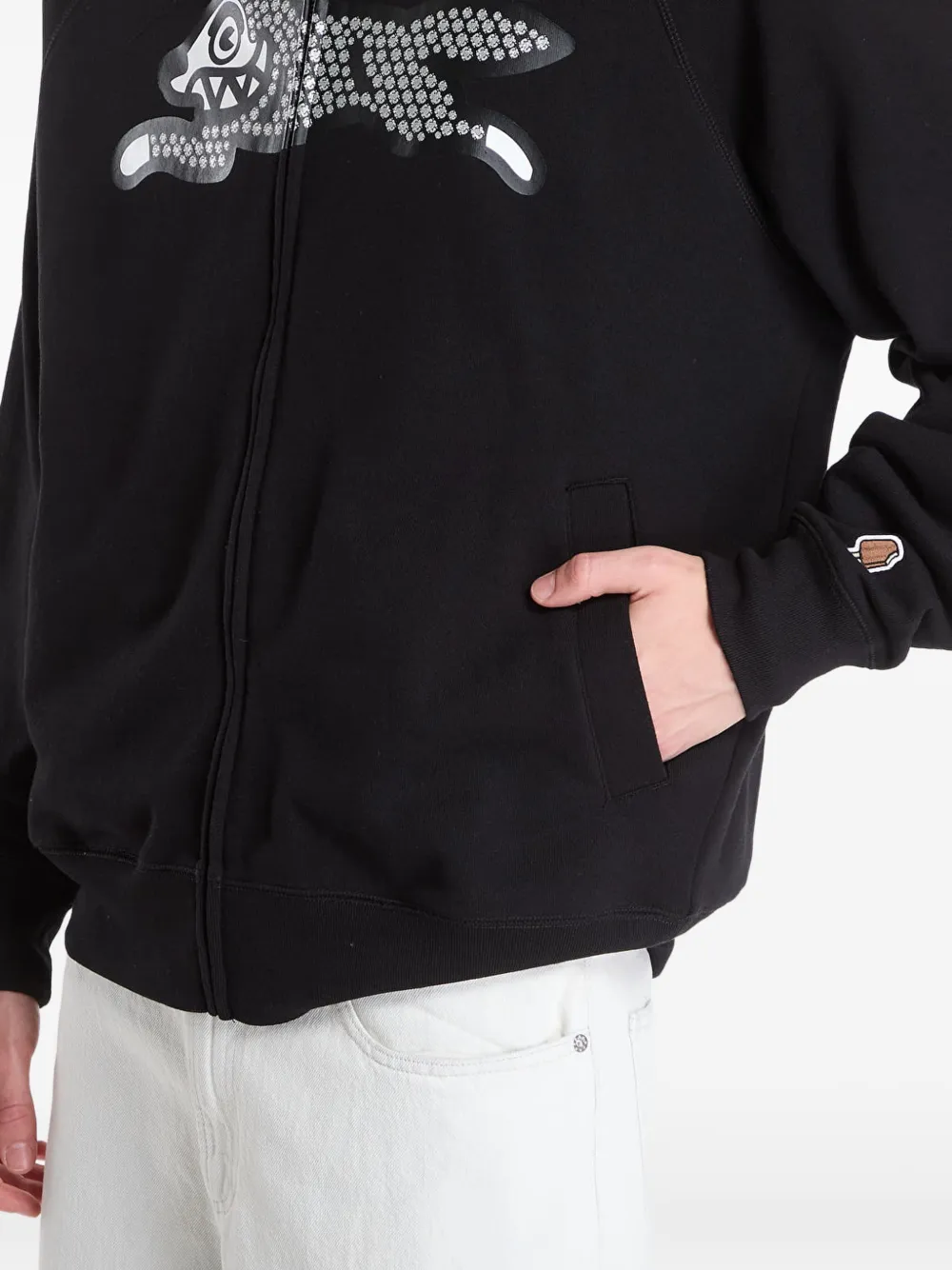 Billionaire Boys Club Ice Cream Running Dog hoodie met stras Zwart