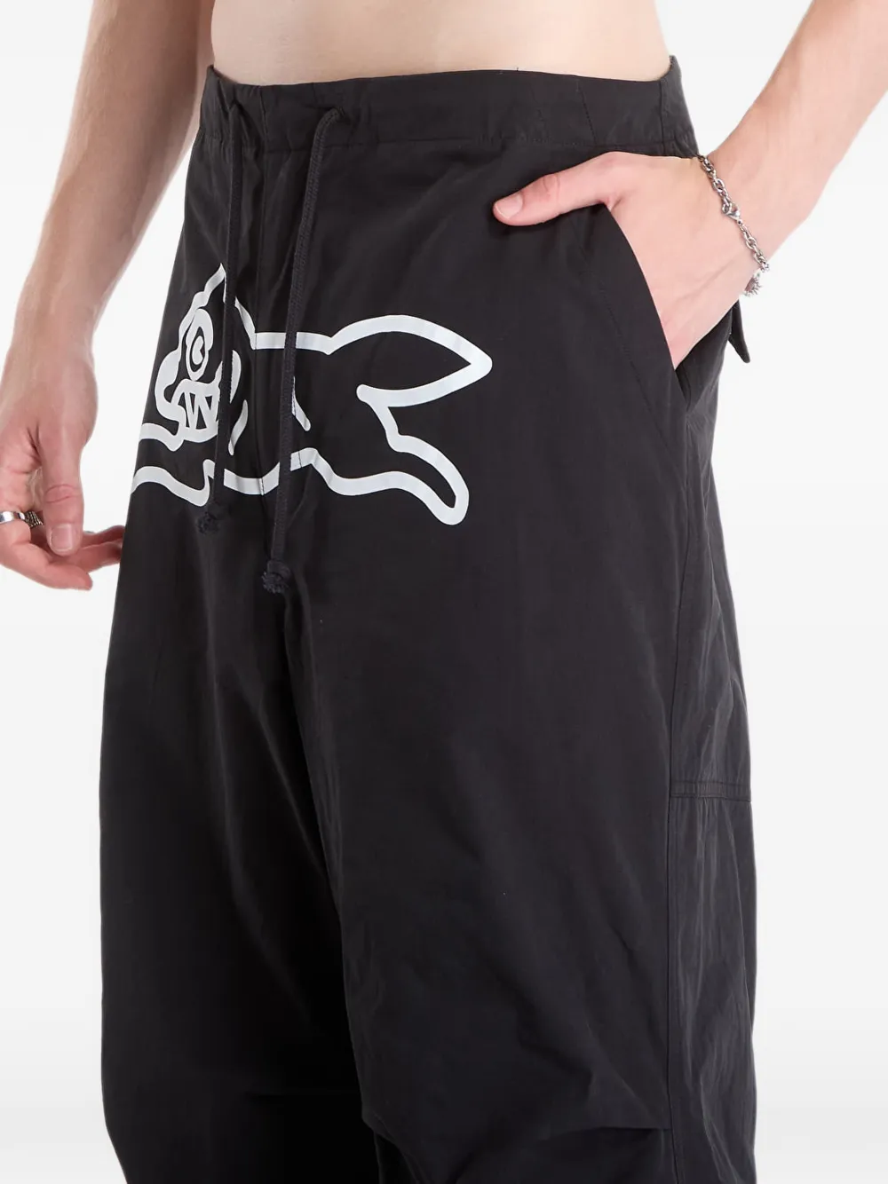 Billionaire Boys Club Ice Cream Running Dog parachute trousers Zwart