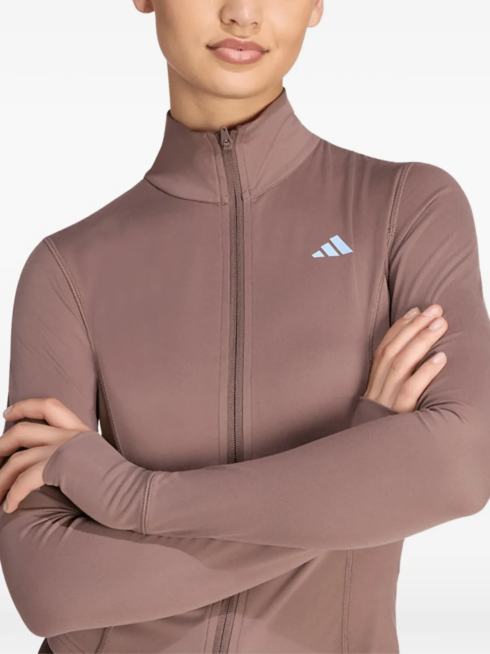 adidas 3-Stripes Studio zip-through jacket Beige